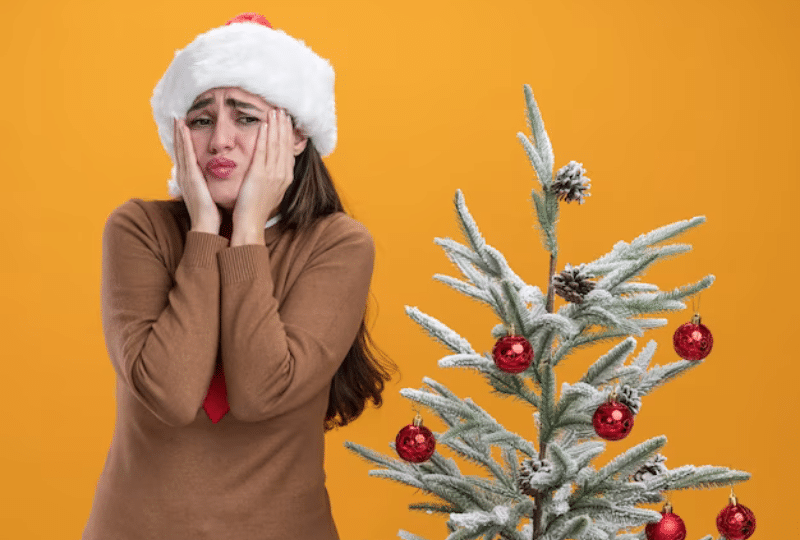 Stress and Fatigue on Christmas in Oak Park, IL